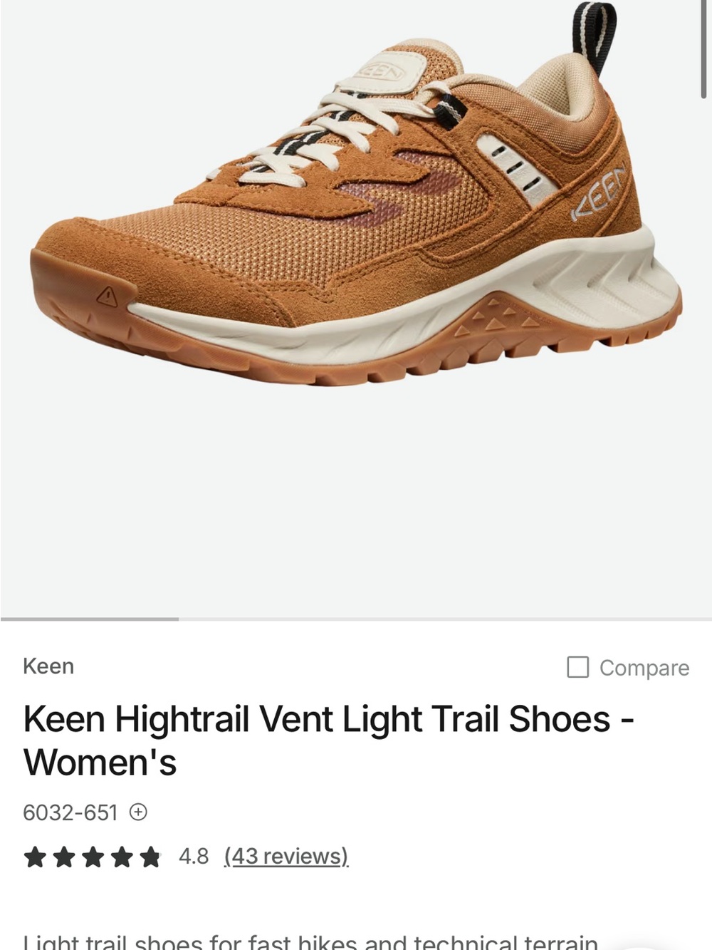 Keen Hightail Vent Women's Trail Shoes - Brown/Tan